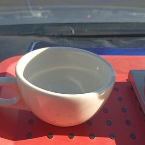 2/$15 White Homer Laughlin Cappuccino Ceramic Cup 6 Oz